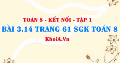 Bài 3.14 trang 61 SGK Toán 8 tập 1 Kết nối tri thức